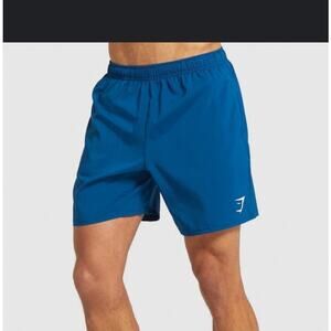 GymShark Mens Sport Shorts Sz Medium Blue Athletic Workout Training Gym / summer